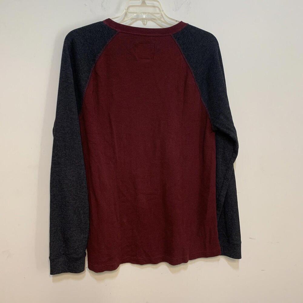 St Johns Bay Men's Pullover Sweater Size XL Long Sleeve Burgundy Winter Fall - Picture 4 of 4